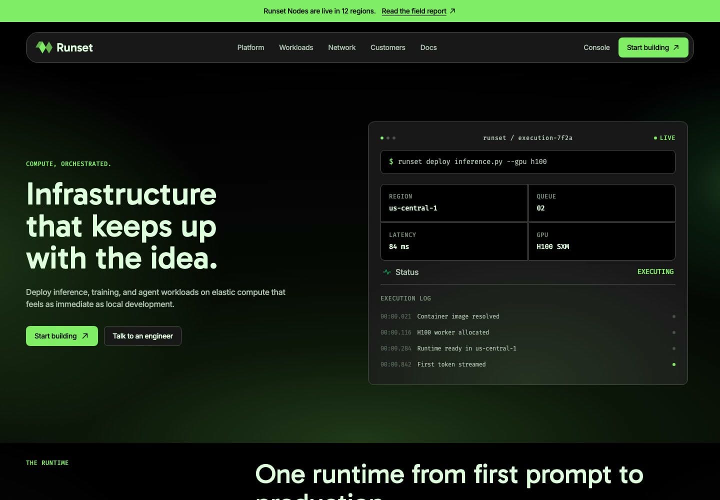 Runset template preview
